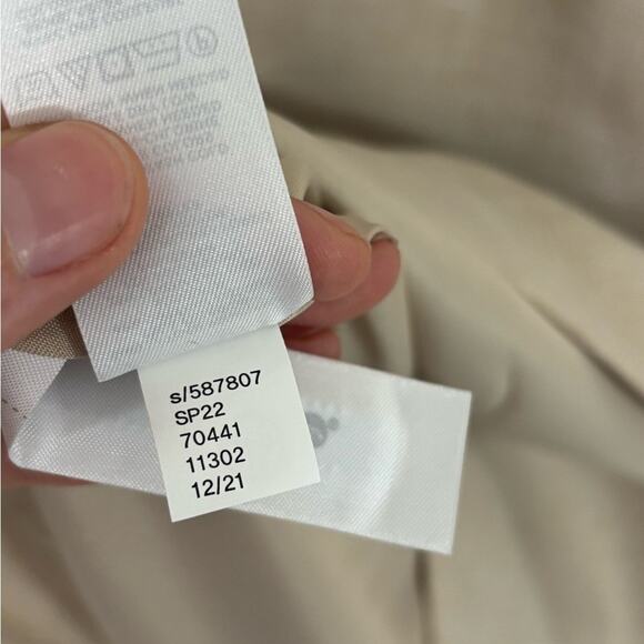 NWT Ann Taylor Linen Blend Square Neck Faux Wrap Sheath Dress - Size 2 Petite - Picture 8 of 8